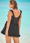 Faux-Wrap Swim Dress image number null
