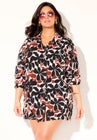 Oversized Buttondown Lounge Cover Up Shirt image number null