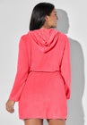 French Terry Tie Waist Hoodie Cover Up image number null