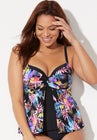 Faux Flyaway Underwire Tankini Top image number null