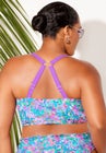 Longline Bra Sized Lettuce Trim Bikini Top image number null