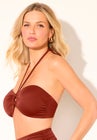 Ruched Ring Bandeau Bikini Top image number null
