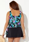 Side Tie Blouson Tankini Top image number null