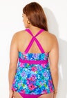 Longer Length Surplice Tankini Top image number null