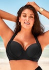 Bra Sized Drape Front Underwire Bikini Top image number null