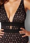Lace Plunge One Piece Swimsuit image number null