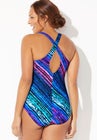 Chlorine Resistant Cross Back One Piece Swimsuit image number null