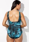 Chlorine Resistant Spliced Tank One Piece Swimsuit image number null